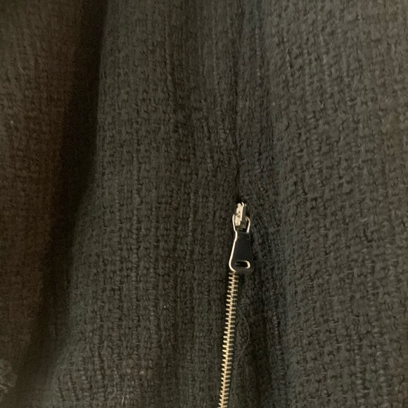 Zara Black Tweed Draped Jacket With Frayed Detail - Picture 6 of 7